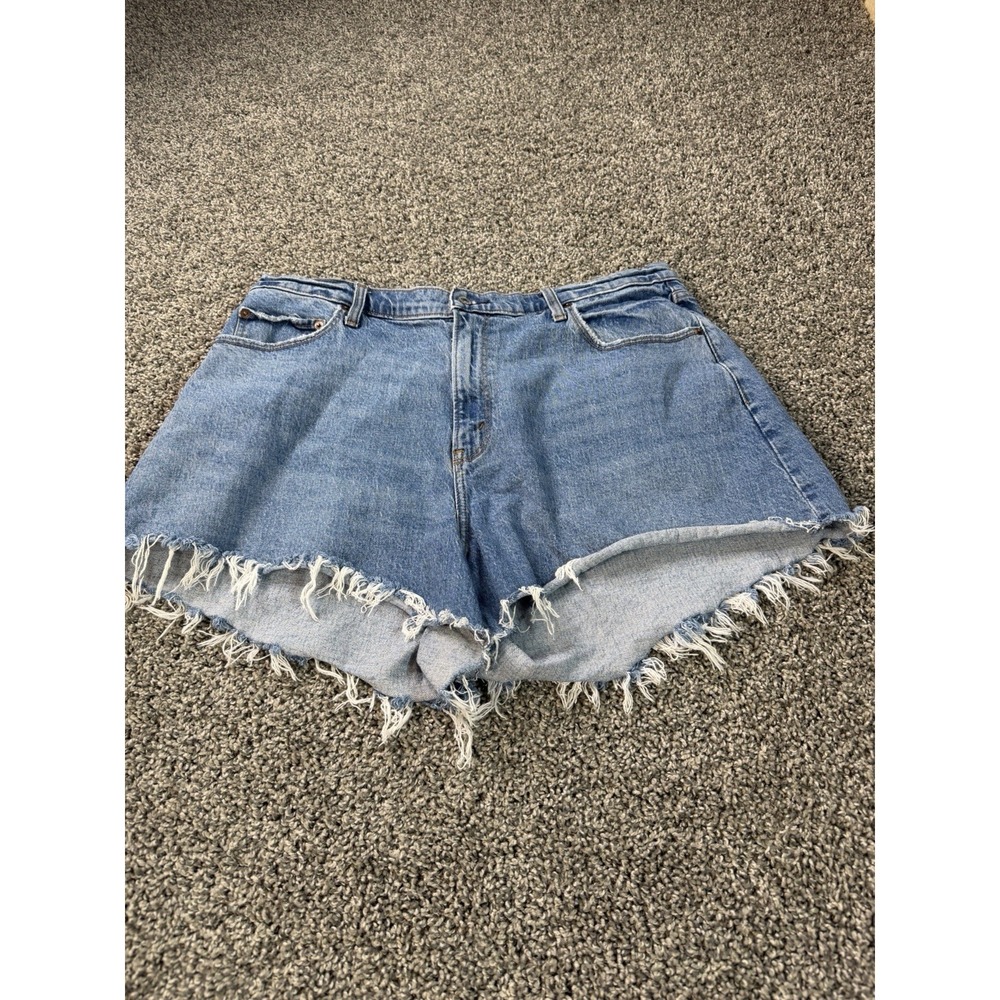 Abercrombie & Fitch The 90s Relaxed Cutoff Short Women's Size 34/18 Blue